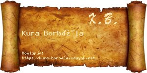 Kura Borbála névjegykártya