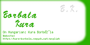 borbala kura business card
